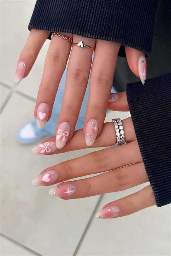 3D bow and ribbon nail art coquette aesthetic 2026