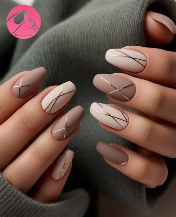Negative space geometric minimalist nail art design 2026