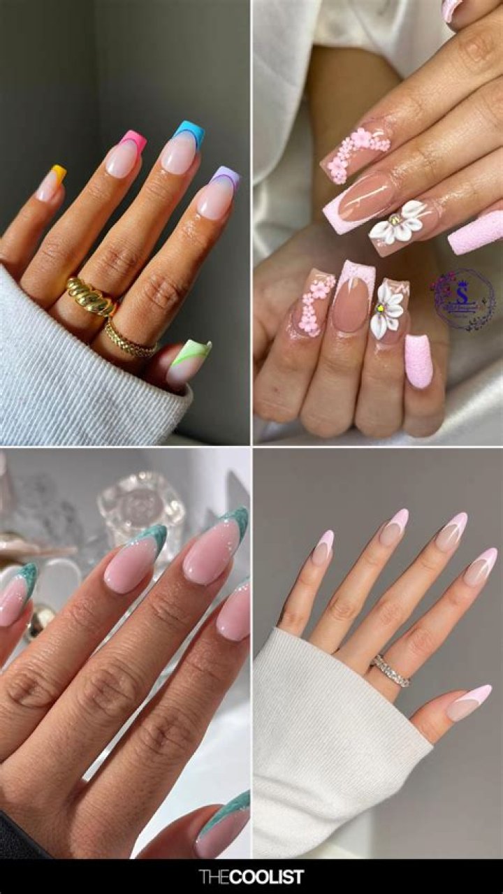 Creative reinvented French tip nail art in colorful and geometric styles for 2026