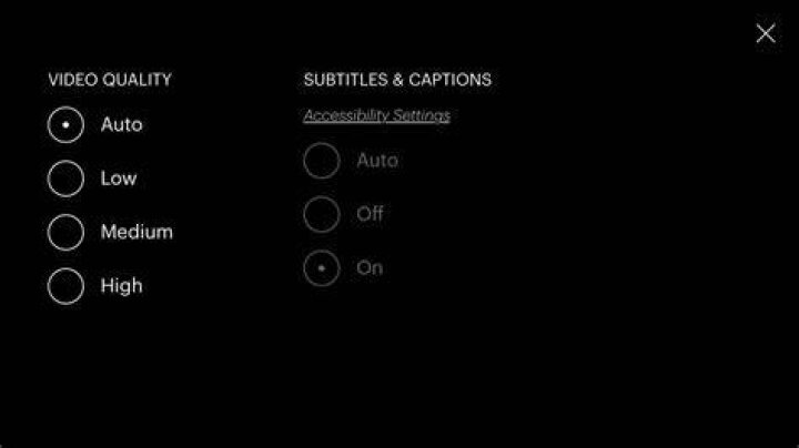 Player settings that affect buffering, quality selection, subtitles, and audio sync.