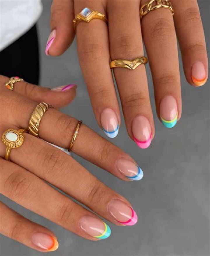 Reinvented vintage French tip nail designs with colorful and creative twists for 2026
